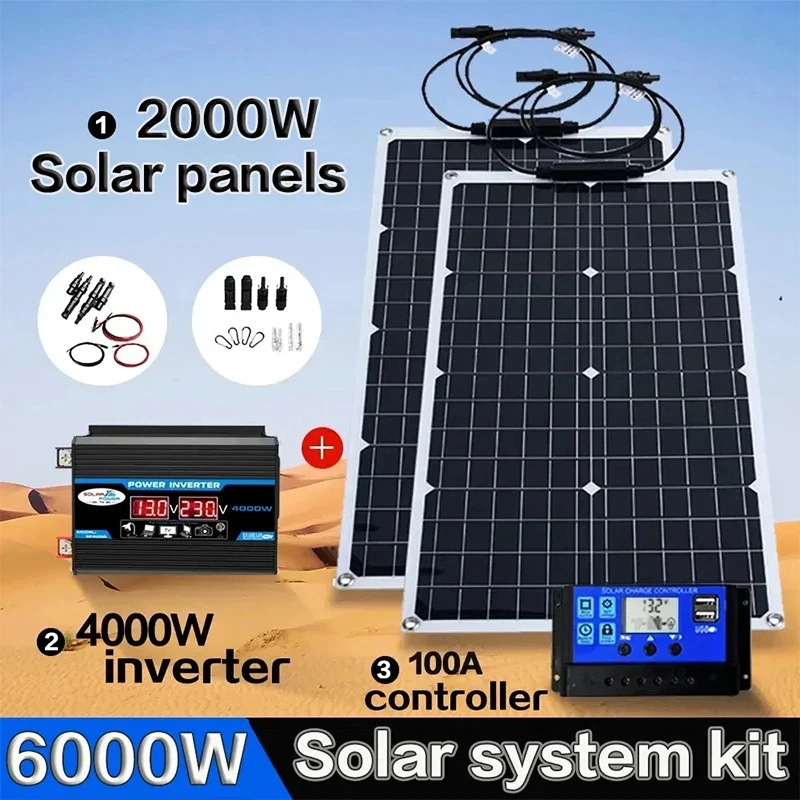 Grid Tie Inverter Limiter 2000W - Kit solar todo en uno de