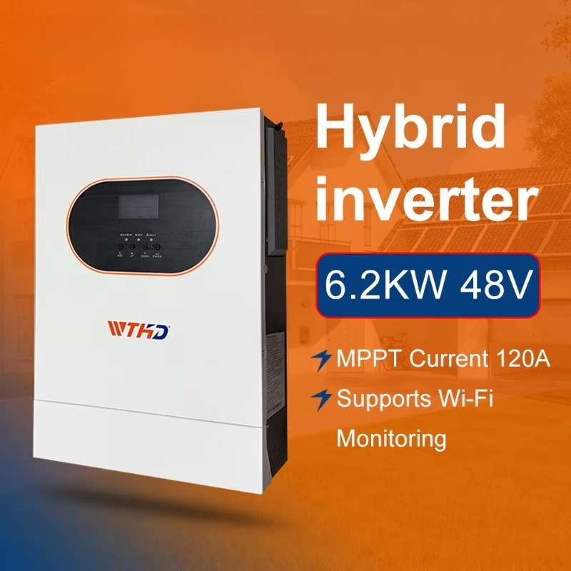 Off Grid Solar Inverter 48V 6000W - Inversor Solar Híbrido Monofásico de 6.2KW,