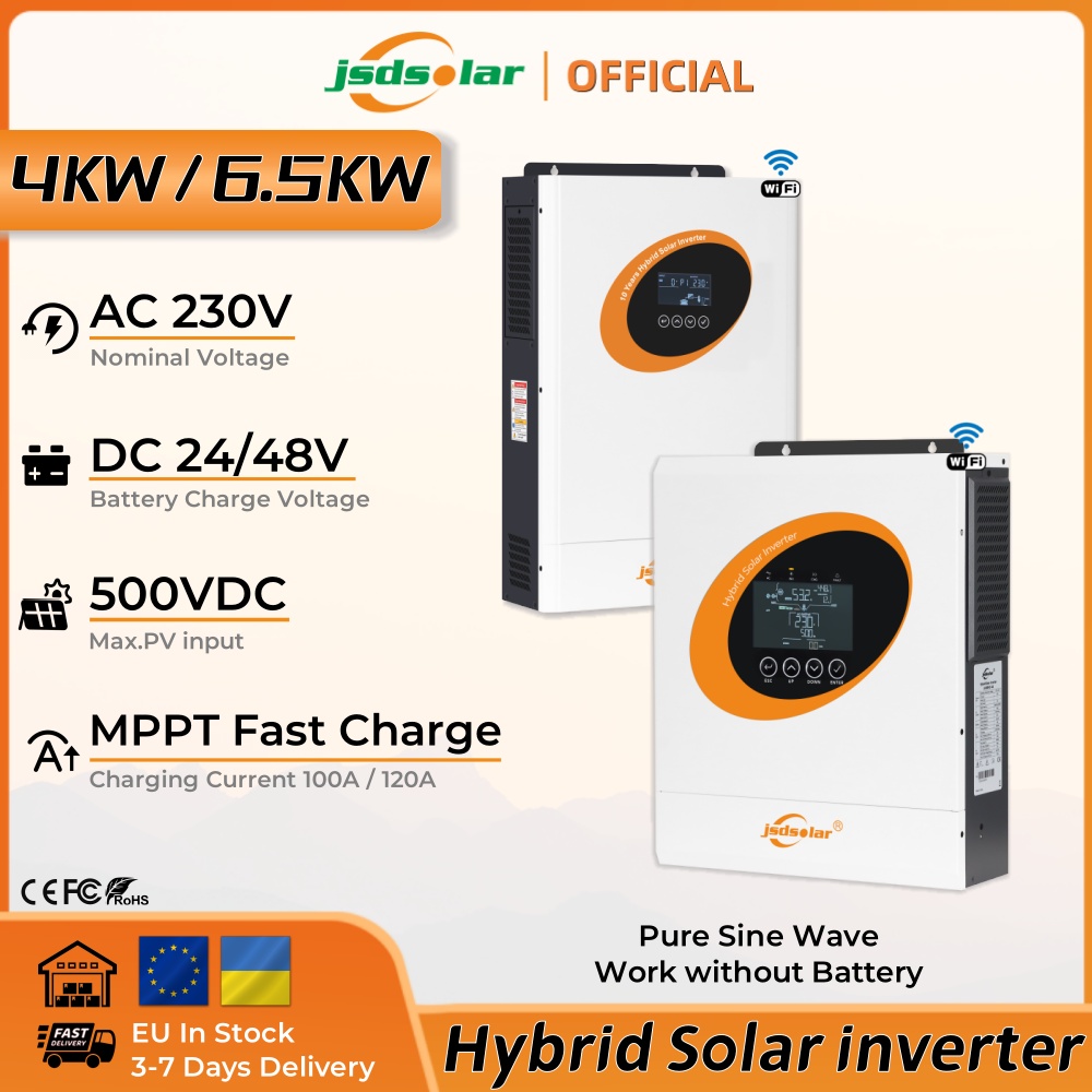 Hybrid Solar Inverter 5.5Kw Mppt 48V - Inversor Solar Híbrido JSDSolar de 4KW