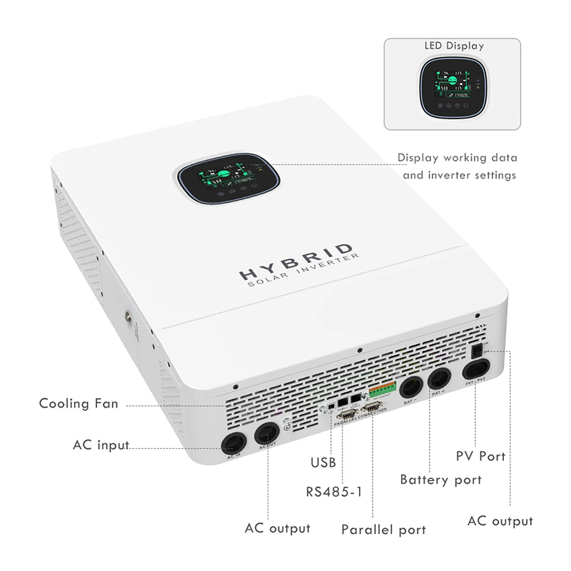 Split Phase Inverter 10Kw 110V 220V - Inversor Solar Híbrido Fuera de Red
