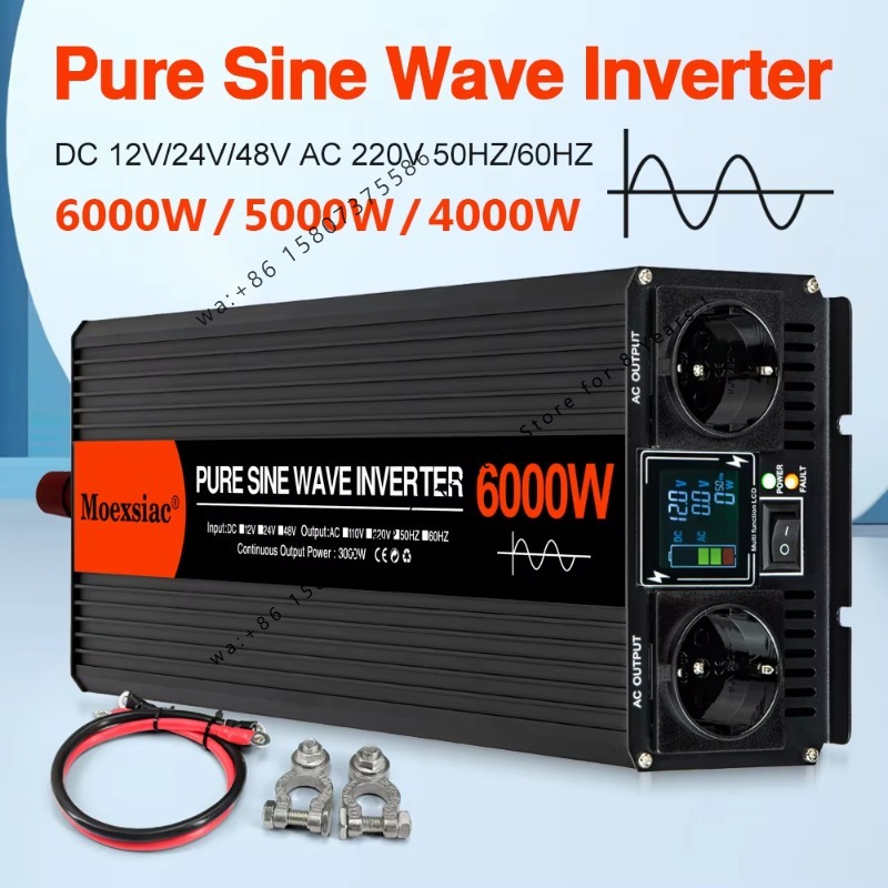 Pure Sine Wave Inverter 5000W 48V 220V - Inversor Solar de Onda Sinusoidal Pura