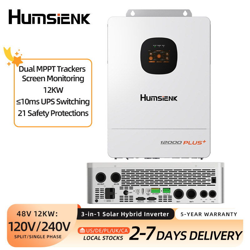 Mppt Hybrid Inverter 48V 8Kw 3 Phase - Inversor Híbrido Solar Humsienk 48V 12KW/8KW