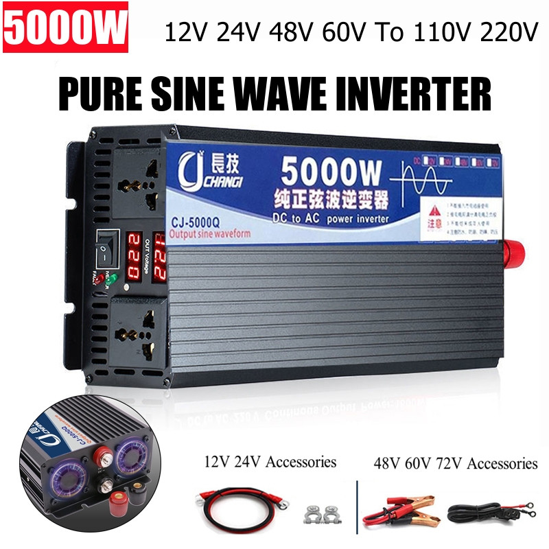 Inverter Pure Sine Wave 60Hz 120V 3000W - Inversor de onda sinusoidal pura de