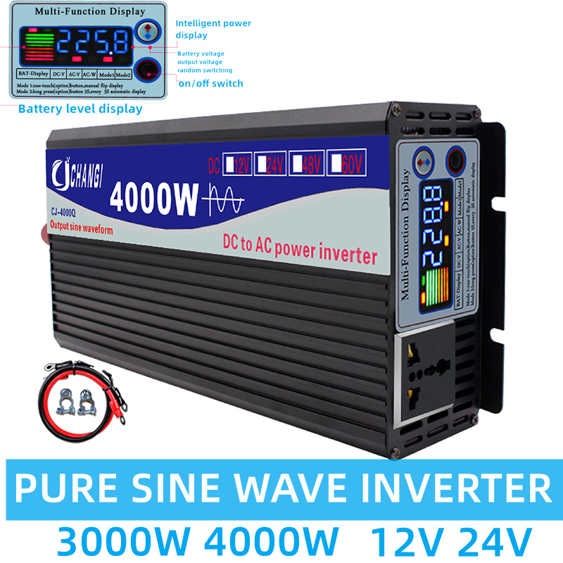 Inverter Pure Sine Wave 60Hz 120V 3000W - Inversor de onda sinusoidal pura 12v