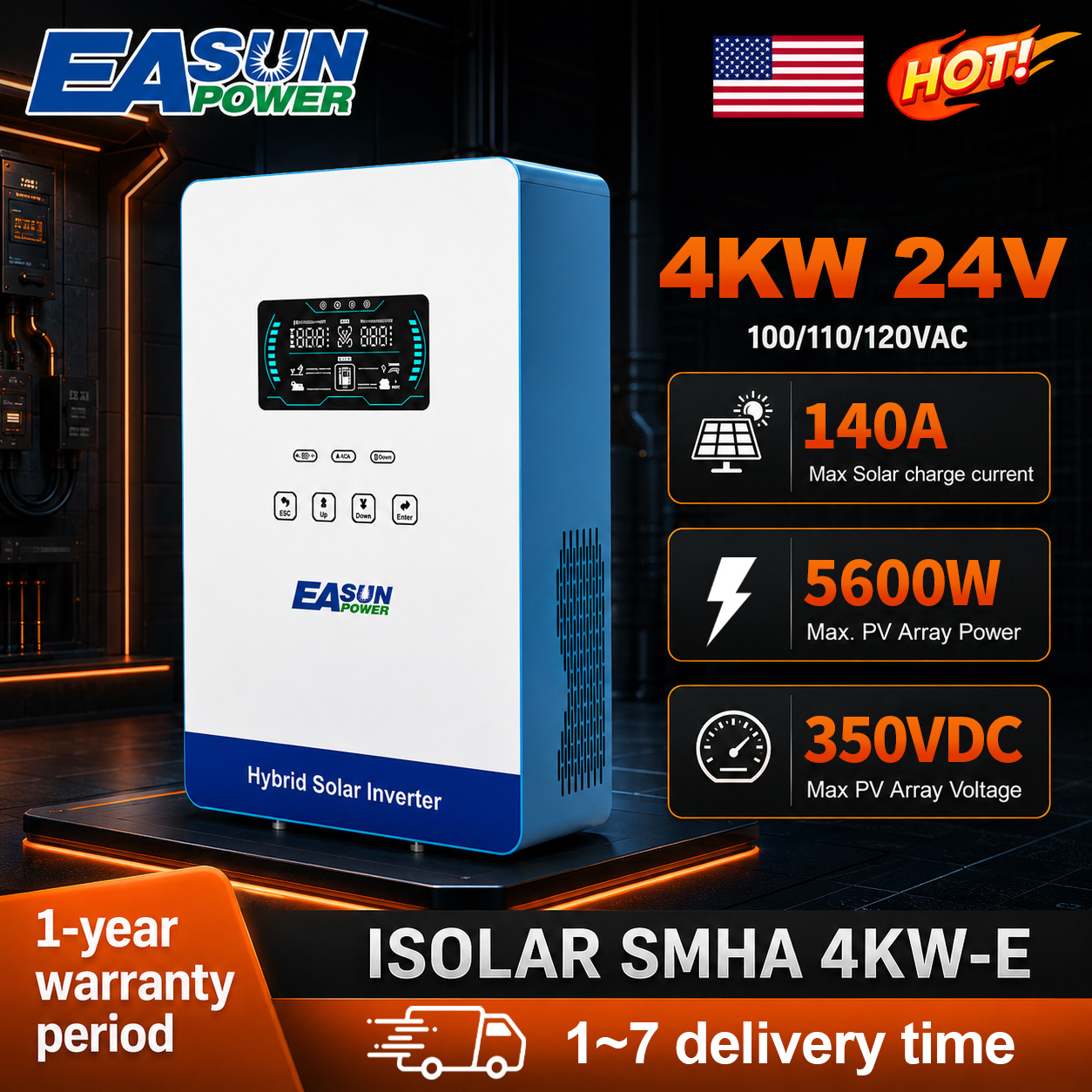 Grid Tie Inverter Limiter 2000W - Inversor Solar EASUN POWER de 4000W,
