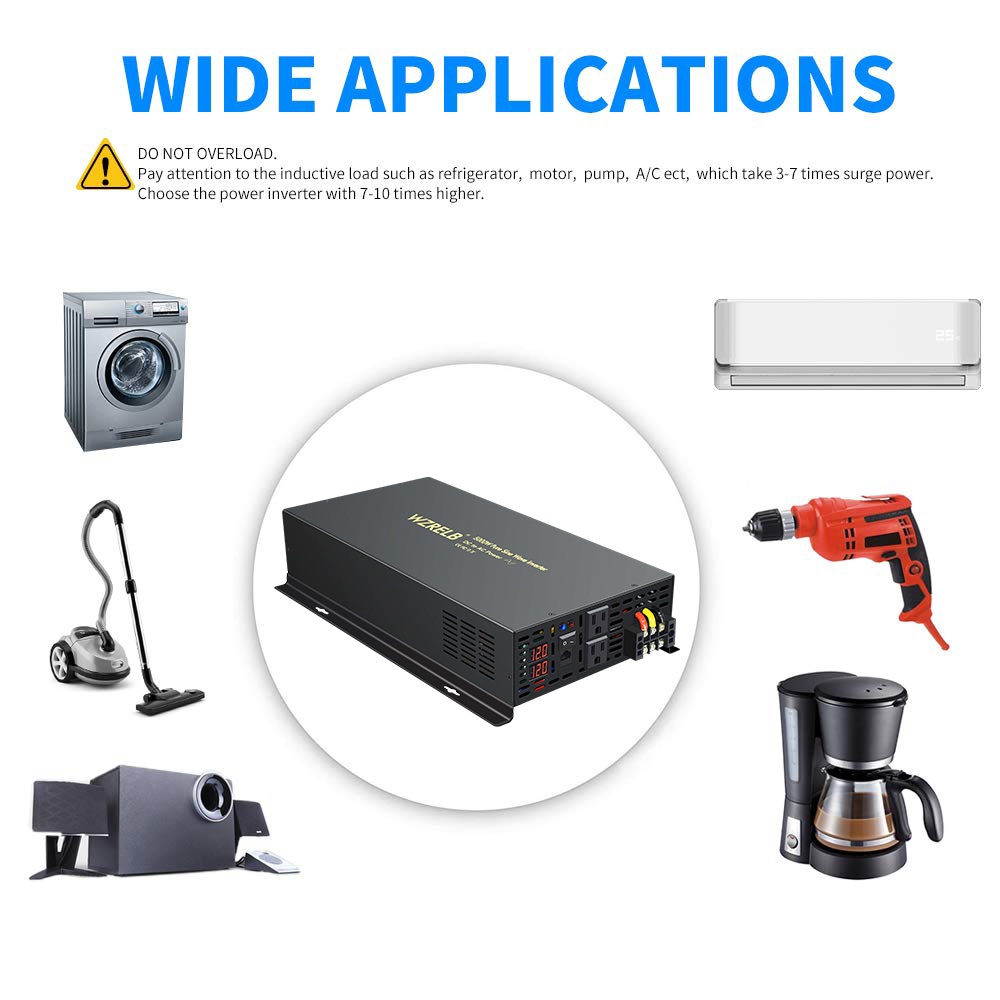 Pure Sine Wave Inverter 5000W 48V 220V - Inversor de energía Solar de onda