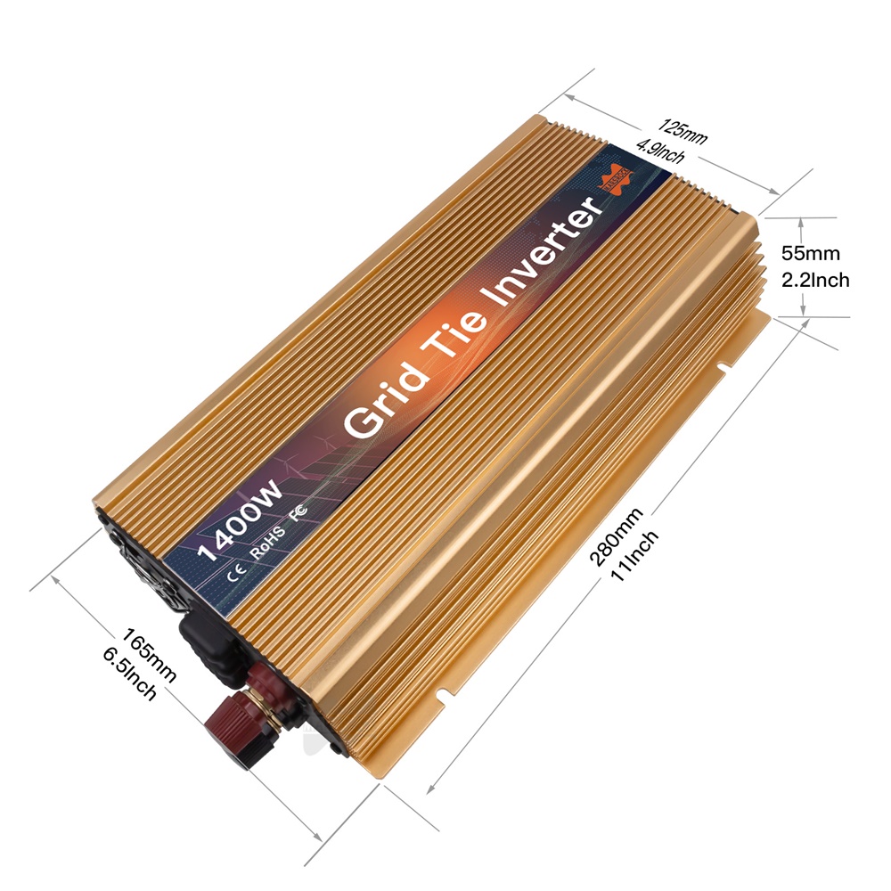 Microinversor Solar Conectado  - Micro Inverter 1400W Solar Grid Tie reseña y precio