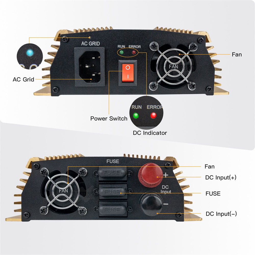 Microinversor Solar Conectado  - Micro Inverter 1400W Solar Grid Tie reseña y precio