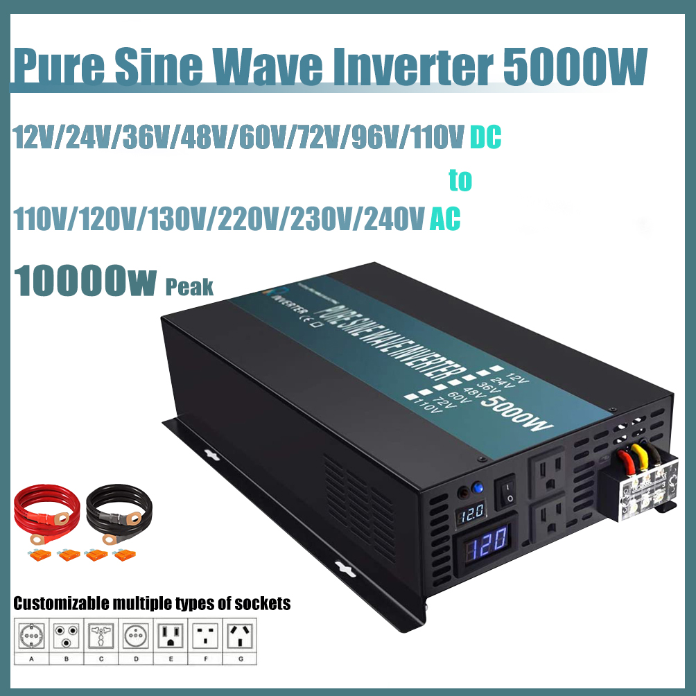 Inversor de energía Solar de o - Pure Sine Wave Inverter 5000W 48V 220V reseña y precio