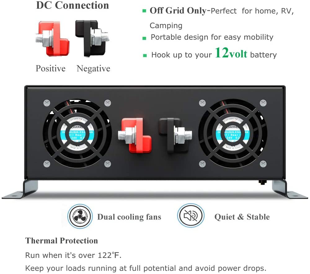 Inversor de energía Solar de o - Pure Sine Wave Inverter 5000W 48V 220V reseña y precio