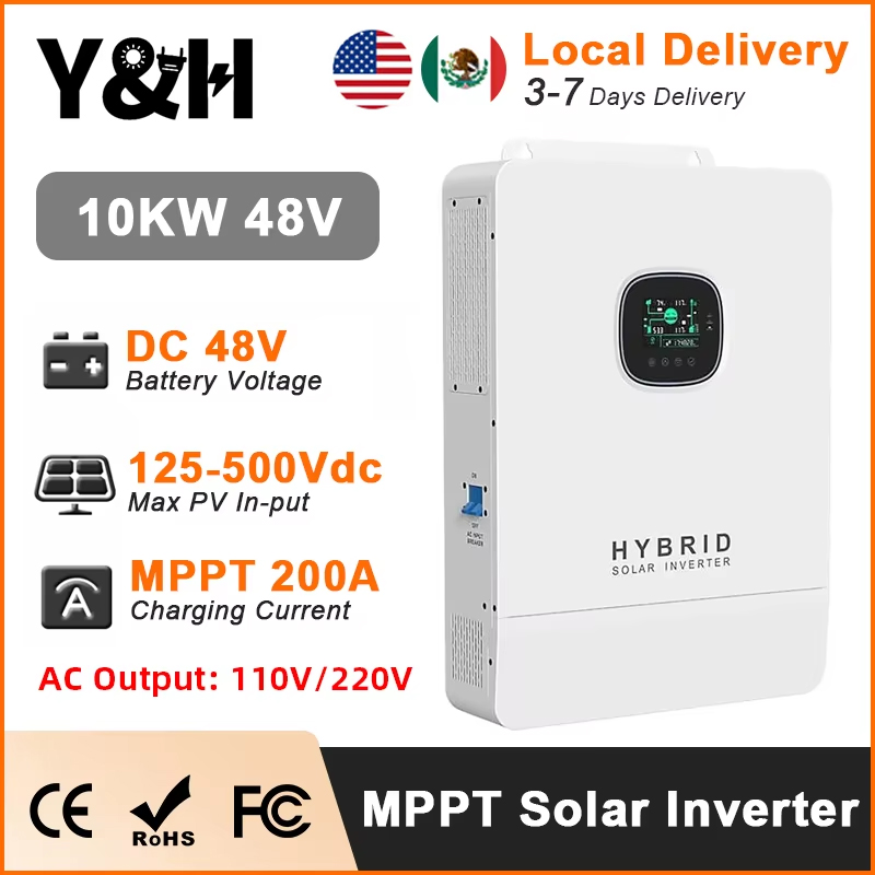 Inversor Solar híbrido Y&H de  - Split Phase Inverter 10Kw 110V 220V reseña y precio