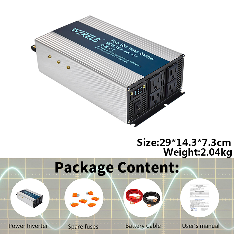 Inversor de onda sinusoidal pu - Inverter Pure Sine Wave 60Hz 120V 3000W reseña y precio