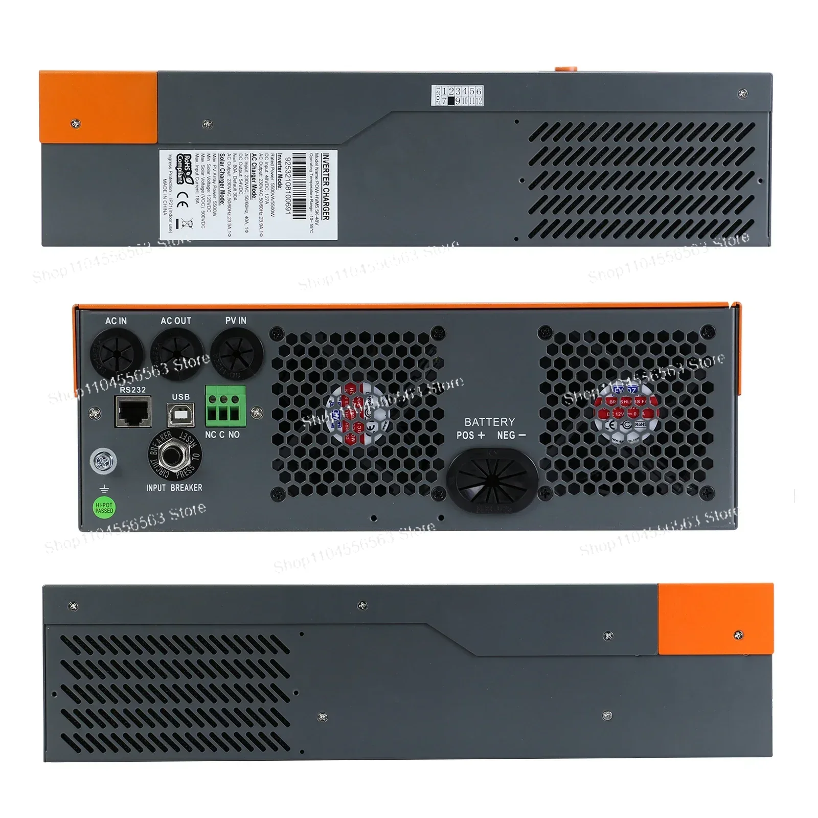 5.5KW 3-Phase Hybrid Solar Inv - Hybrid Solar Inverter 5.5Kw Mppt 48V reseña y precio