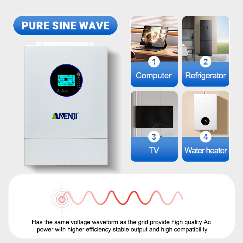 Inversor Solar Híbrido ANENJI  - Off Grid Solar Inverter 48V 6000W reseña y precio