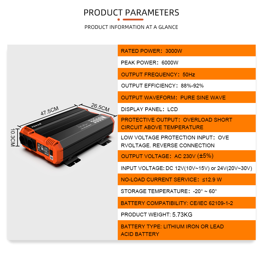 Inversor de Onda Sinusoidal Pu - Off Grid Solar Inverter 48V 6000W reseña y precio