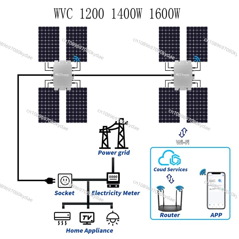 Microinversor Solar Impermeabl - Micro Inverter 1400W Solar Grid Tie reseña y precio