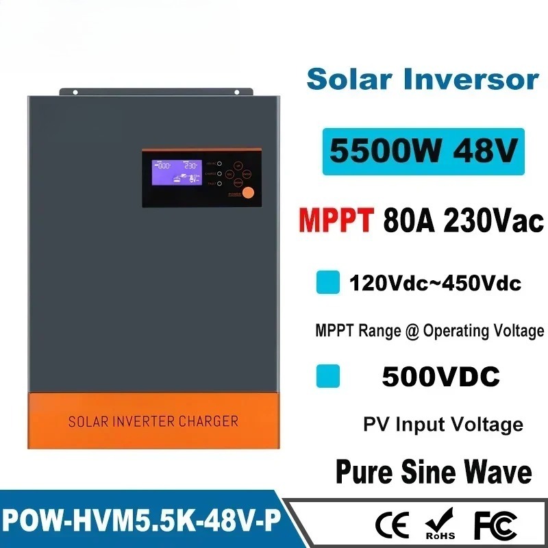 Inversor solar híbrido trifási - Hybrid Solar Inverter 5.5Kw Mppt 48V reseña y precio