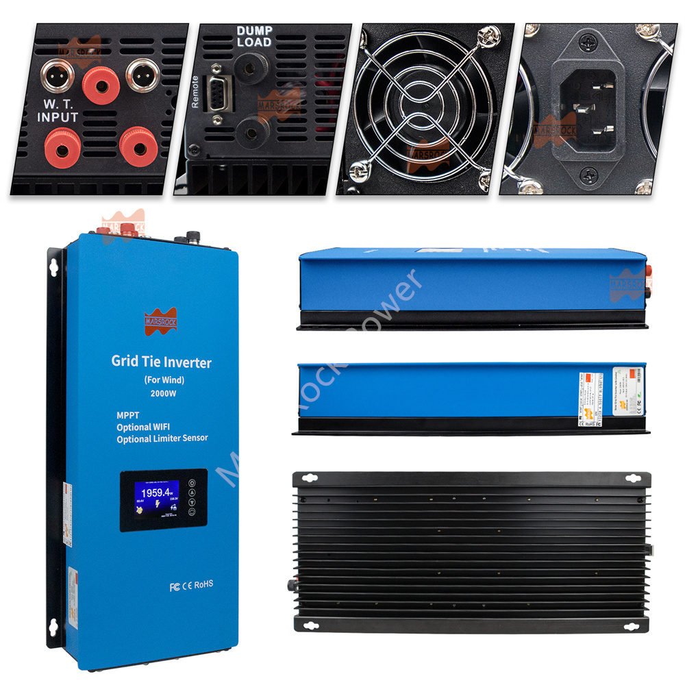 Inversor de viento MPPT con li - Grid Tie Inverter Limiter 2000W reseña y precio