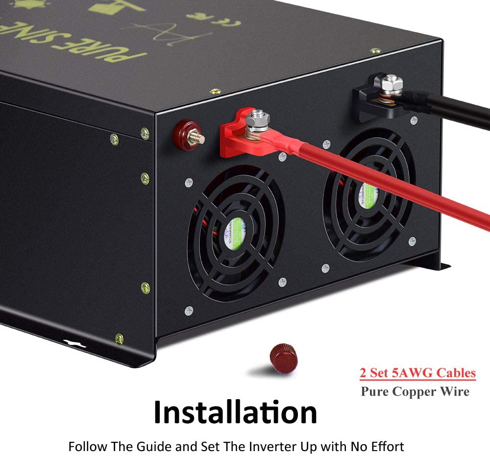 Inversor Solar de onda sinusoi - Pure Sine Wave Inverter 5000W 48V 220V reseña y precio