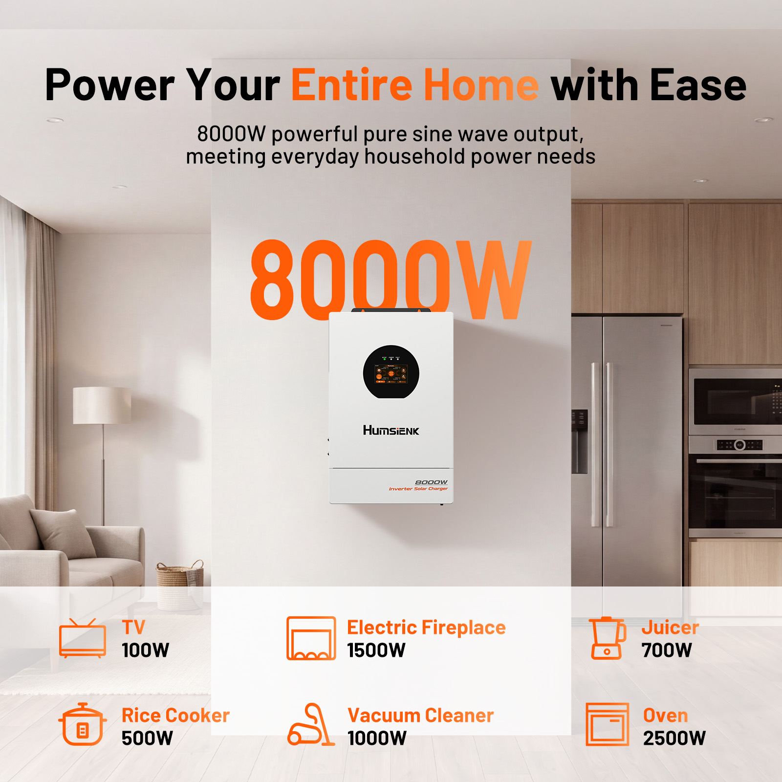 Inversor Híbrido Solar Humsien - Mppt Hybrid Inverter 48V 8Kw 3 Phase reseña y precio