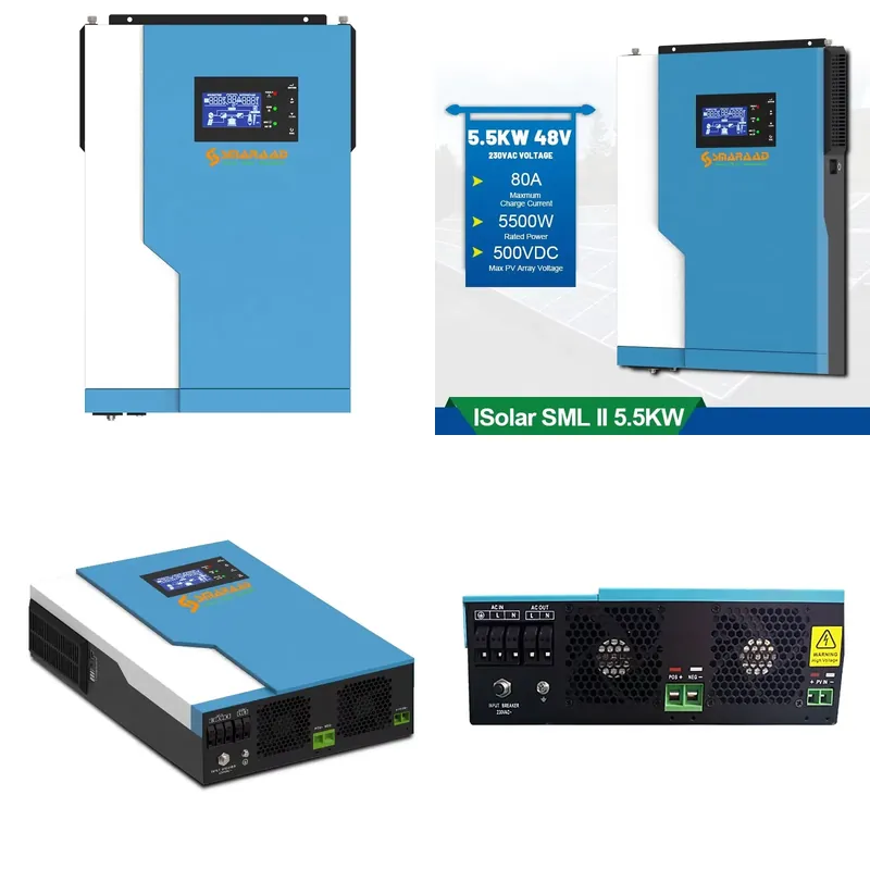 Controlador Solar Híbrido de 3 - Hybrid Solar Inverter 5.5Kw Mppt 48V reseña y precio