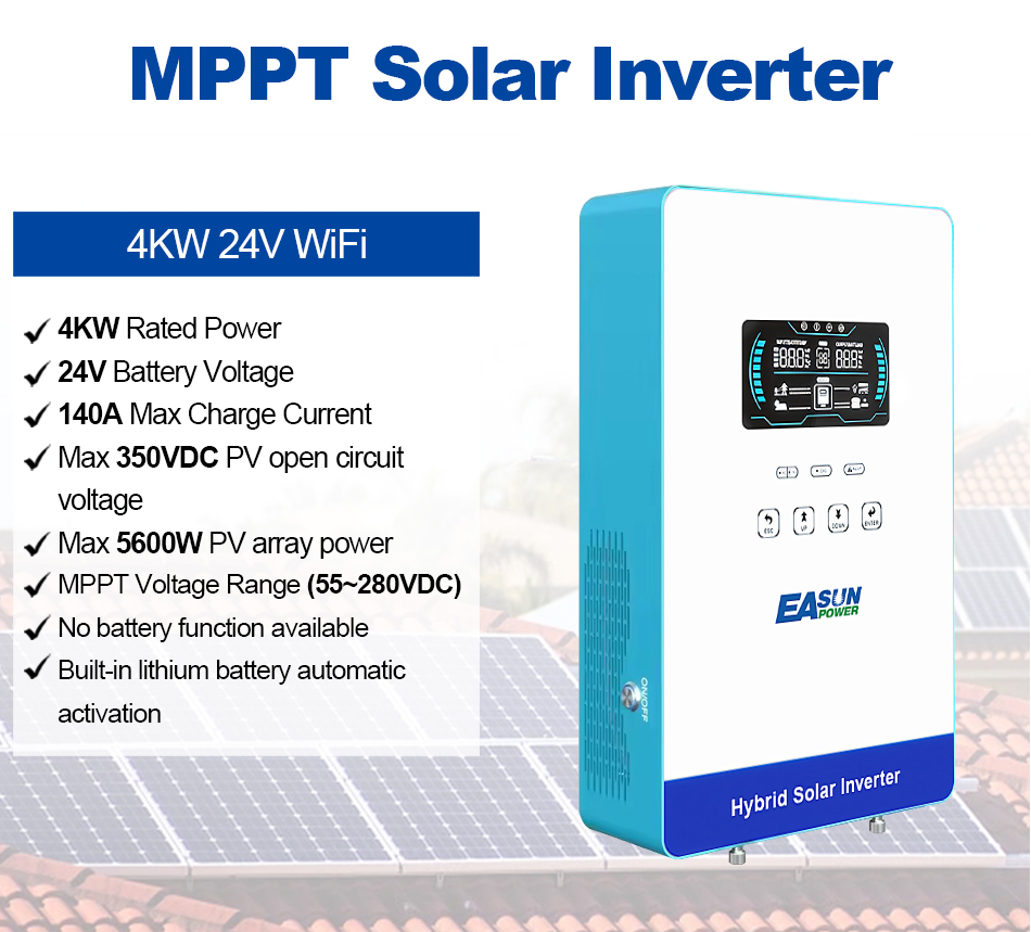 EASUN POWER 4000W inversor híb - Grid Tie Inverter Limiter 2000W reseña y precio
